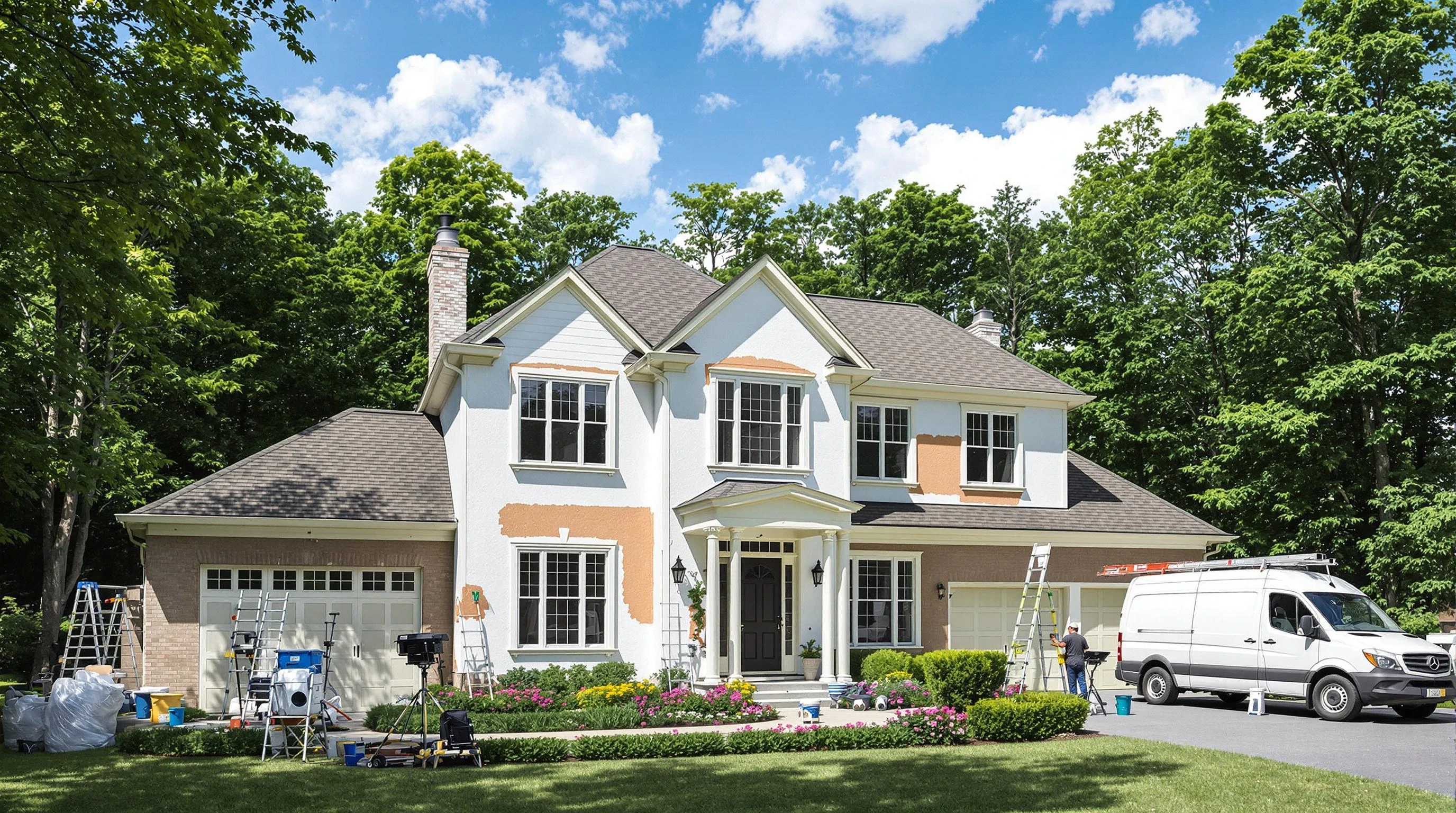 Strongsville House Painters painting crew working in North Olmsted, OH